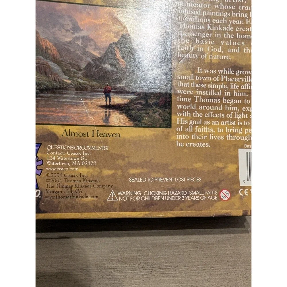 Thomas Kinkade Home & Heart Collection 550 Piece Jigsaw Puzzle Bonus Basket